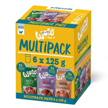 Cargar imagen en el visor de la galería, Wow Cat Snack Creamy Multipack pollo, vacuno y pavo y pollo y salmón