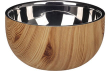 Cargar imagen en el visor de la galería, Comedero diseño bambú y acero inox Flamingo