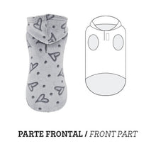 Cargar imagen en el visor de la galería, Sudadera con capucha Amour Gris