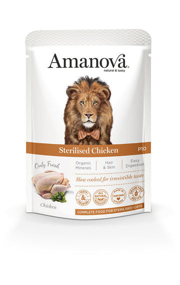 Amanova Pouch Cat Sterilised Chicken 100g