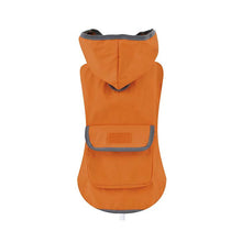 Cargar imagen en el visor de la galería, Impermeable reversible naranja rayo
