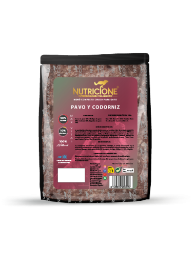 Nutricione Menu Gato Pavo y Codorniz 500g