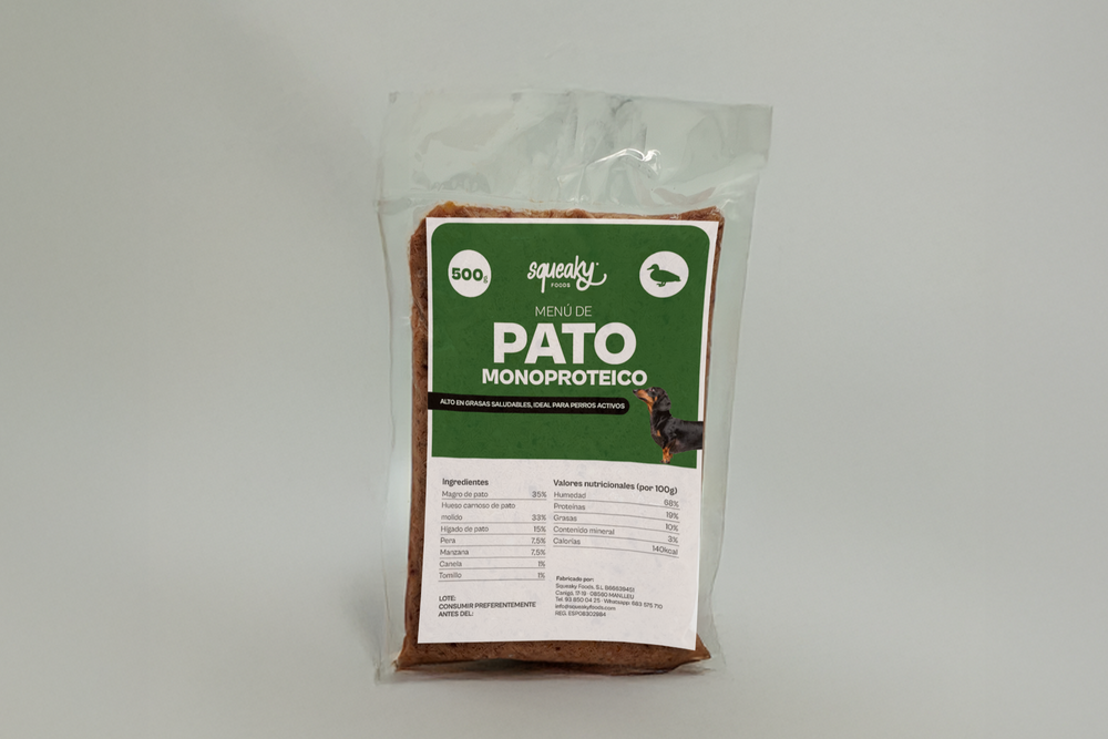 Menú BARF de pato monoproteico 6K