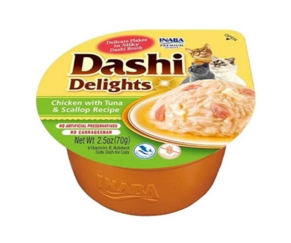 Churu Dashi Cat Deligth Pollo con atún y vieira 70g