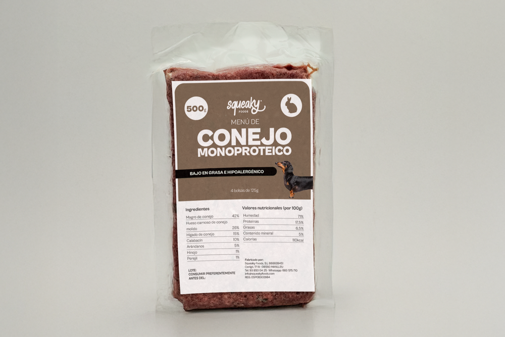 Menú BARF de conejo monoproteico 6Kg