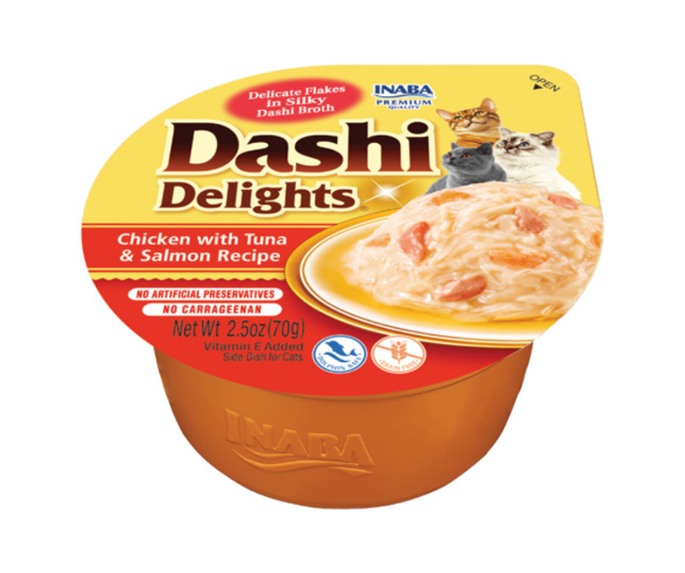 Churu Dashi Cat Deligth Pollo con atún y salmón 70g