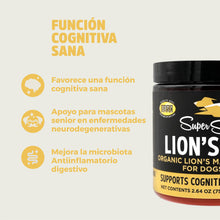 Cargar imagen en el visor de la galería, Super Snouts Lion's Roar 75 gr. Regula el Sistema Inmune. Apoyo cognitivo y digestivo.
